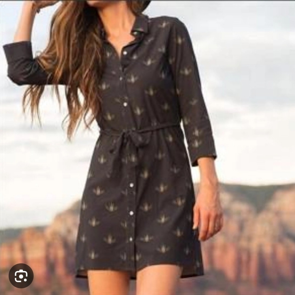 Marine Layer Black Button Down Art Deco Geometric Print Size XS - Picture 2 of 14